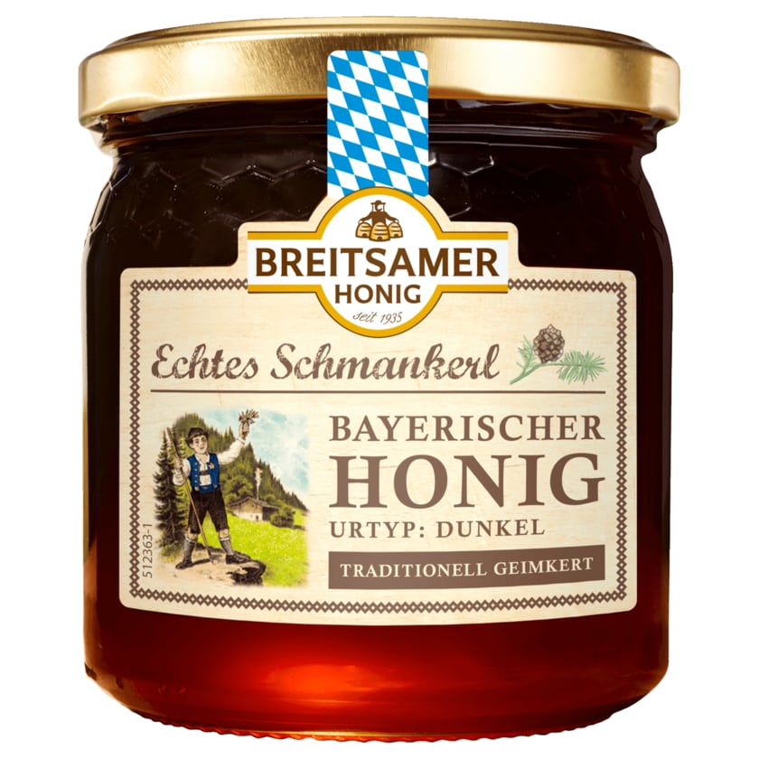 Breitsamer Honig Echtes Schmankerl Bayerischer Honig dunkel 500g